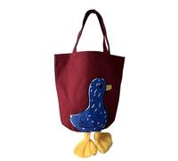 Generico Borsa for il pranzo, borsa tote, impiegato che trasporta riso, borsa bento, carino studente di scuola elementare che trasporta borsa di tela(Red)