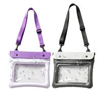 Generico Borsa Impermeabile Per Telefono 2 Pezzi con Laccetto Regolabile | Borsa Impermeabile per Telefono da Spiaggia Snorkeling, Immersioni, Kayak, Outdoor, Spiaggia, Piscina, Lago, Viaggio, Croci