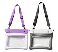 Generico Borsa Impermeabile Per Telefono Protezione galleggiante 2 pezzi | Borsa Impermeabile per Telefono da Spiaggia Snorkeling, Immersioni, Kayak, Outdoor, Spiaggia, Piscina, Lago, Viaggio, Croci