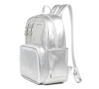 Genérico Borsa in PU Storage, Aesthetic Badge Display Storage Pouch, Badge Display Bag - for Work Fitness Everyday Sports Travel Luggage Hiking Comic Con Outdoors, argento, la descrizione, Vedere