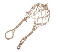 Generico Borsa in rete intrecciata in corda di borse per la spesa riutilizzabili grandi con cerniera netto sacco wrist wraps sacchetto della spesa in rete sacchetto di frutta Khaki