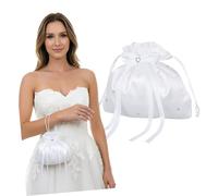 Generico Borsa Matrimonio Bianca Coulisse, Elegante e Resistente, Come Borsetta da Sposa per Accompagnare Giorno del Matrimonio