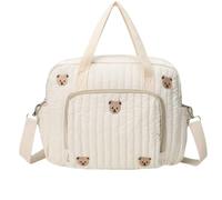 Generico Borsa Parto Ospedale Mamma, Grande Capacità Ricamo Borsa Fasciatoio per Neonato, Leggero Borsone da Viaggio Bagaglio a Mano Con Tracolla per Pannolini e Cambio.