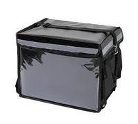 Generico Borsa per Alimenti Caldi per Pizza Zaino Termico Da 48 Litri, Borsa Termica Uso Apto Para Pranzo, Scatola Picnic, Isolato, Impacco Di Ghiaccio Fresco, Auto Fresca(48L Black)
