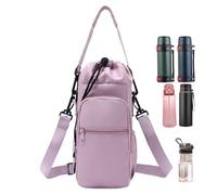 Generico Borsa per Bottiglia d'Acqua - Portatile Regolabile, per Bicchiere | Portabottiglie da Esterno per Camminare, Andare al Lavoro, Viaggiare, Campeggio, Spiaggia, Golf, Palestra,