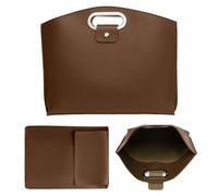 Genérico Borsa Per Computer Portatile - Elegante Borsa Tote In Pelle PU | Set Di Laptop Da Viaggio | Per Cavalieri Scuola Computer Università Affari Professore Infermiera Libero, caffè, Consulte