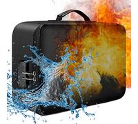 Generico Borsa per documenti ignifuga con lucchetto e chiusura a zip Sacca di storage anti-fuoco anti-acqua Organizzatore Custodia sicura File Denaro Carte Passaporto Valori domestici Ufficio Viaggio