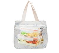 Generico Borsa per il Pranzo a Tracolla | Tote Antigoccia Fantasia Fiocco,Borsa Riutilizzabile Portatile per Attività all'Aperto Escursionismo Spiaggia Lavoro Palestra Campeggio Viaggio Picnic Scuola