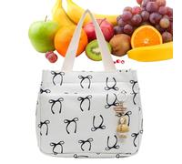 Generico Borsa Per Il Pranzo- Fashion Casual Tela Bow Box | Tote Pranzo Blu In Stile Grande Magazzino Di Grandi Dimensioni | Efficiente Borsa Carina Per Il Lavoro Da Viaggio Per Ufficio Di Lavoro