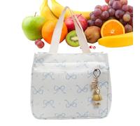 Generico Borsa Per Il Pranzo- Fashion Casual Tela Bow Box | Tote Pranzo Blu In Stile Grande Magazzino Di Grandi Dimensioni | Efficiente Borsa Carina Per Il Lavoro Da Viaggio Per Ufficio Di Lavoro