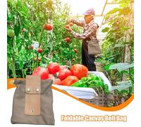 Generico Borsa per la raccolta della frutta, Borsa per il foraggiamento - da caccia pieghevole con coulisse - da caccia ai funghi Bushcraft per campeggio, conchiglia, tesoro, viaggi, escursionismo