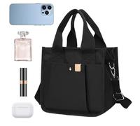 Genérico Borsa per le Donne | Borsa Con Maniglia | Multiuso Con Tracolla - Per Ragazze Al Lavoro Scuola All'aperto Viaggio Picnic Spostamento E Shopping, Nero , Consulte la descripción