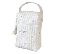 Generico Borsa per pannolini portatile, borsa porta ciuccio,Borsa per pannolini trapuntata con cerniera | portaoggetti in tessuto, sacchetti organizzativi per biberon, ciucci, salviette