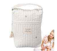 Generico Borsa per pannolini portatile, borsa porta ciuccio - Borsa porta pannolini trapuntata multifunzionale | portaoggetti in tessuto, sacchetti organizzativi per biberon, ciucci, salviette