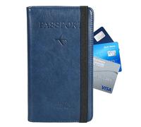 Genérico Borsa per passaporto multifunzionale - alla, | Borsa da viaggio lunga smerigliata in PU, borsa per biglietti da visita con denaro, borsa da viaggio con cerniera, Zaffiro, Consulte