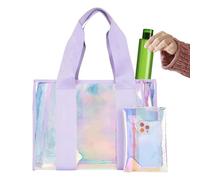 Genérico Borsa per piscina - Borsa Iridescente da donna - Grande capacità per viaggi, shopping, vacanze, sport, concerto, palestra e lavoro