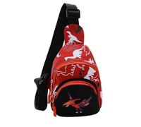 Generico Borsa pettorale per bambini - Simpatica tracolla con dinosauro cartone animato, a, zaino da viaggio per ragazzi, borsa con tracolla regolabile | Roar-Some Borse pettorali con stampa din