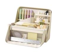 Generico Borsa Portacancelleria,Pouch Scolastico A Scomparti Portaoggetti,Astuccio Portapenne E Matite - Per Casa Ufficio Viaggi Uscite, Righelli Auricolari Penne Pennarelli Gomme Note Adesive