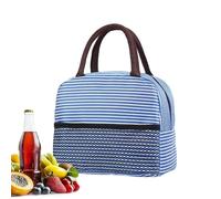 Generico Borsa Pranzo,Borsa Porta Pranzo a Righe Riutilizzabile | Borse e Contenitori per Donna - per Lavoro Ufficio Scuola Viaggio Campeggio Spiaggia Picnic Snack Frutta