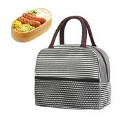 Generico Borsa Pranzo,Borsa Porta Pranzo a Righe Riutilizzabile, Termica Isolata per Alimenti | per Lavoro Ufficio Scuola Viaggio Campeggio Spiaggia Picnic Snack Frutta