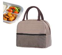 Generico Borsa Pranzo Donna,Termica Portatile con Tasche a e Righe - Borsa Porta Pranzo alla | per Uomo Adulto Bambini Ufficio Scuola Viaggio Campeggio Outdoor Picnic Cibo Spuntini Frutta