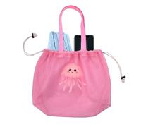 Generico Borsa Rete per Giocattoli da Spiaggia - Necessaire per Giocattoli in Sabbia con Corda,Capiente Borsa da Spiaggia | per Viaggio Vacanze Campeggio Outdoor Piscina Palestra Escursioni Estate