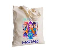 Generico Borsa Shopper K-pop cacciatrici di demoni 2 pezzi in Tessuto Personalizzabili lunghi 38X42 cm. Area stampabile: 26X30 cm gruppo rock cantanti personalizzate con nome