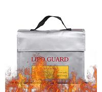 Generico Borsa sicura per batterie Lipo antiincendio e antiesplosione portatile busta termica caricare memorizzare le con tre compartimenti separati alta temperatura pratico design