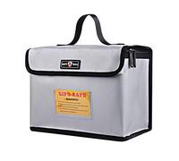 Generico Borsa sicura portatile antiincendio e antiesplosione per batterie Lipo con ampio spazio di archiviazione l la ricarica delle custodia zip
