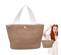 Generico Borsa Spiaggia Intrecciata | Borsa Spiaggia,Spaziosa Boho con Portafogli per Shopping Picnic Viaggio Festa Palestra Crociera Festival Matrimonio Scuola