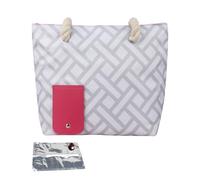 Generico Borsa Termica Per Vino - Tessuto Oxford Con Dispenser Nascosto | Cooler Portatile Per Spiaggia, Campeggio E Picnic | Mantiene Temperatura All’Aperto, Borsa 33x32cm Grigia