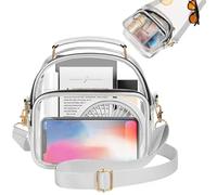 Generico Borsa trasparente da donna - Borsa tote trasparente oversize, a tracolla di grande capacità approvata per lo stadio, versatile in vinile | Spazioso organizer da donna per festival di