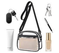 Generico Borsa Trasparente, Regolabile Impermeabile, Borsa a Spalla Donna con Spallina Rimovibile, Per Spiaggia, Concerti, Festival, Sport, Lavoro, Viaggi