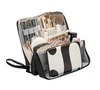 Generico Borsa Trucco Verticale,Organizzatore Verticale Alta Capacità | Borsa Trucco Con Cerniera E Scomparti | per Donne Ragazze Pennelli da Toeletta Scuola Bagno