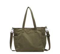 Generico Borsa Velluto Borsa a tracolla semplice in velluto a coste for donna, grande capacità, borse a da, viaggio for ragazze universitarie(Green)