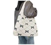Generico Borse a tracolla eleganti e alla moda per l'uso quotidiano casual, design stampato, borsa tote versatile e spaziosa per una moda senza sforzo (Black, One Size)
