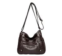 Generico Borse a tracolla in pelle morbida da donna Borsa a tracolla classica multistrato Borsa e borsetta di design di lusso (BW1, One Size)