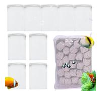 Genérico Borse calze per acquario, confezione di supporti per acquario, sacchetti a rete fine, anti-perdite per acqua, salata, acquari e pesci, Bianco da 20 × 30 cm, Consulte la descripción