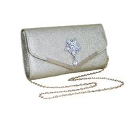 Genérico Borse Da Sera Da Donna,Borse Da Festa Donna - Borsa A Mano Elegante Leggero Con Catena Regolabile Per Cene All'aperto Viaggi Di Affari, oro, Consulte la descripción