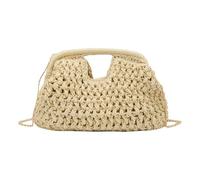 Generico Borse Estive Da Donna,Grande Borsa Intrecciata Alla E CoDa Portare - Pochette Di Paglia | Per Estate Spiaggia Mare All'Aperto Shopping Notturna Serale Matrimonio Festa