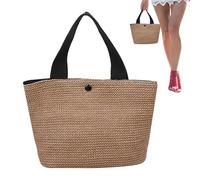 Generico Borse In Paglia Per Donna - Borsa Grande Paglia | Portamonete Traversa Boho Antisabbia per Feste Piscina Crociera Festival Vacanze Matrimonio Viaggio