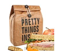 Generico Borse Per Il Pranzo In Carta Marrone - Borsa Pèr I? P?anzo Riutilizzabile | Di Càrta Màrrone, Design Lavabile Isolato Da 1 Pezzo, Bòrsa Pe? Alimenti I? Ca?ta, Pasti P?er Viaggi În Uffi