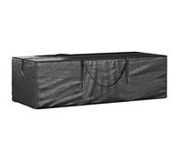 Generico Borse Porta Cuscini Giardino 2pz Nere 135x40x55 cm Polietilene,Nero,1.04kg,3155396