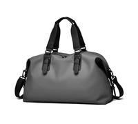 Generico Borsone da viaggio uomo, borsa sportiva resistente, elegante, compatibile for palestra, weekend, uso quotidiano(GRAY)