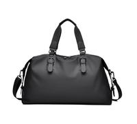 Generico Borsone da viaggio uomo, borsa sportiva resistente, elegante, compatibile for palestra, weekend, uso quotidiano(Black)