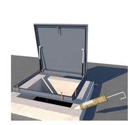 Generico Botola da Tetto in Acciaio con Design antifurto, Accesso al lucernario di Ventilazione, Porta di Sicurezza per soffitta, Portello di Accesso al Ponte (55x70 cm/21,7x27,6 Pollici) per Un acce