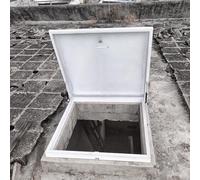 Generico Botola da Tetto in Acciaio zincato Personalizzabile da 40x40 Pollici - Lucernario per soffitta Resistente alle intemperie per la Manutenzione del Tetto, Copertura Resistente Verniciata a pol