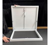 Generico Botola da Tetto in Metallo con Serratura a Scatto - Copertura di Accesso Resistente alle intemperie per soffitte, Solai, Appartamenti, fabbriche e fattorie - Botola Bianca Resistente 95x50 c