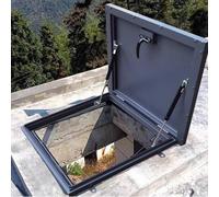 Generico Botola di Accesso al Tetto Commerciale - Lucernari Neri da 20"x26" a 32"x40" - Porta di Accesso a soffitta e Cantina per Una Facile Manutenzione e ispezione - Botola sul Tetto Resistente per