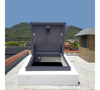 Generico Botola di Accesso al Tetto in Alluminio, lucernario di Fuga Resistente alle intemperie per la Sicurezza di soffitte e scantinati, Copertura Resistente da 26x18 Pollici con Maniglia, soluzion